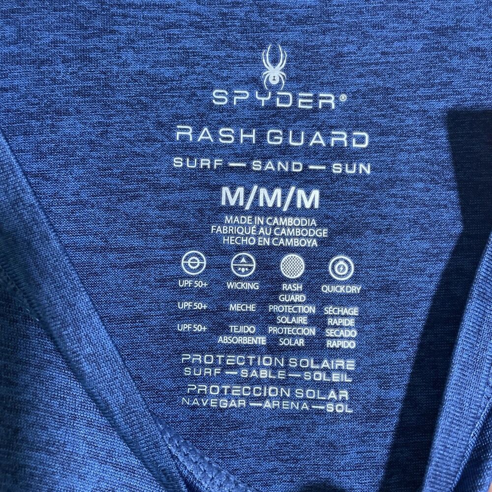 Spyder Men’s Rash Guard Breathable Fabric Quick Dry 50+ UPF Protection Sz M NWT - Picture 3 of 7